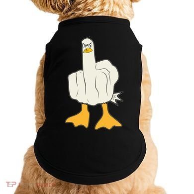 Funny Flipping The Bird Duck Doggie Tank