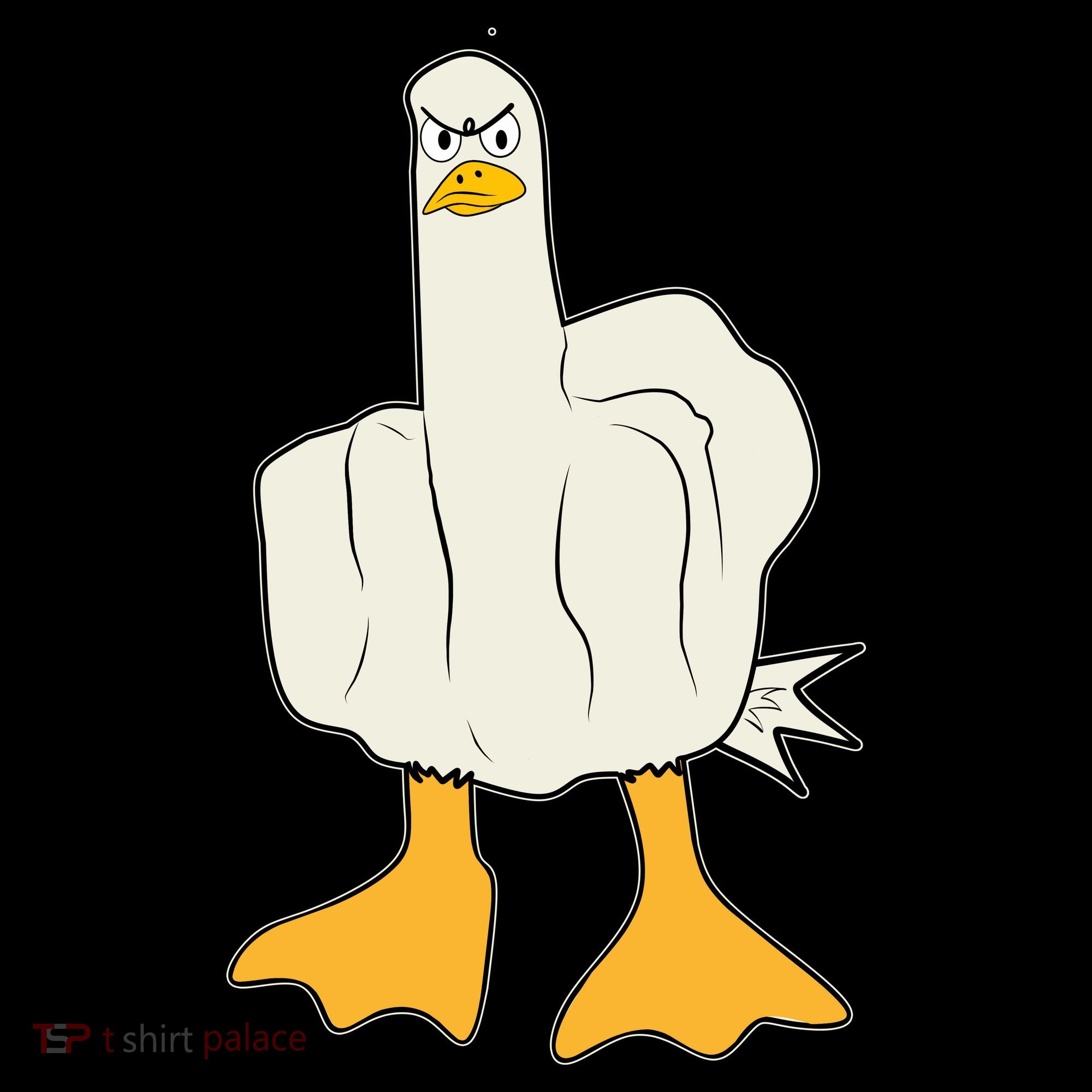Funny Flipping The Bird Duck Sweatshirt