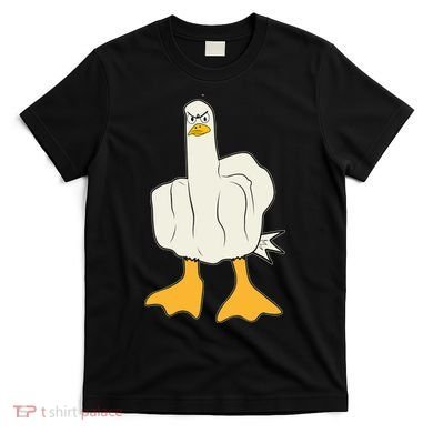 Funny Flipping The Bird Duck T-Shirt