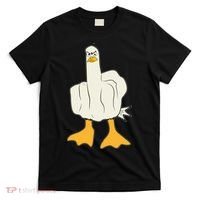 Funny Flipping The Bird Duck T-Shirt thumb 0