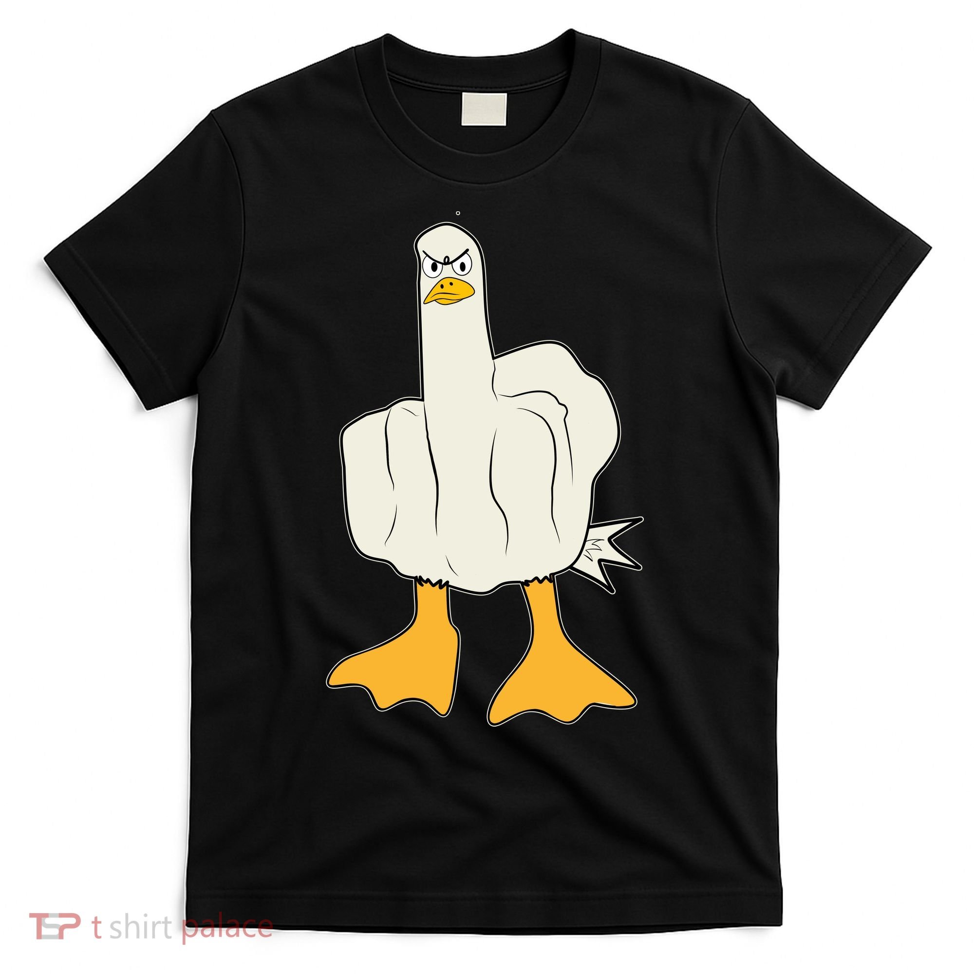 Funny Flipping The Bird Duck T-Shirt