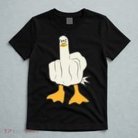 Funny Flipping The Bird Duck T-Shirt thumb 5