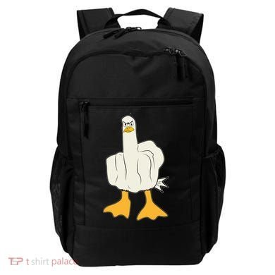 Funny Flipping The Bird Duck Backpack