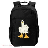 Funny Flipping The Bird Duck Backpack thumb 0