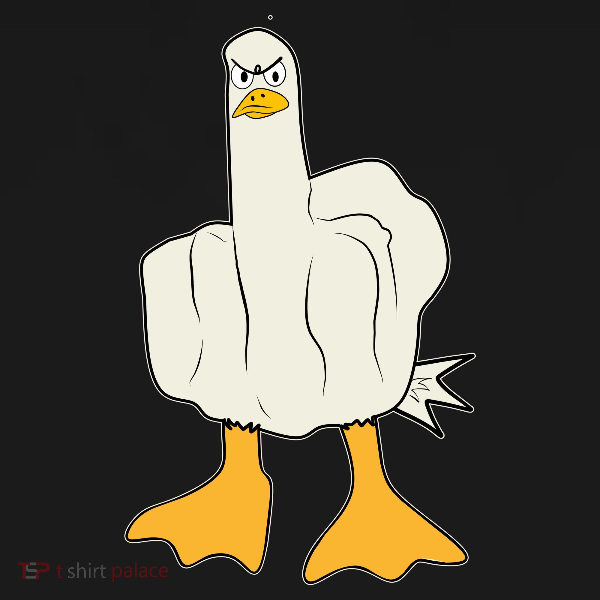 Funny Flipping The Bird Duck Backpack