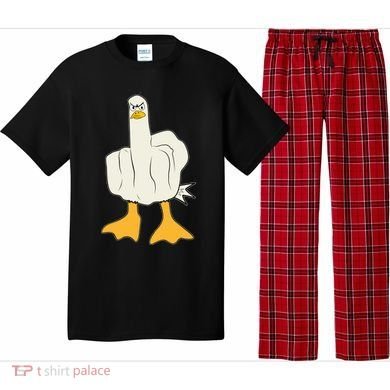Funny Flipping The Bird Duck Pajama Set
