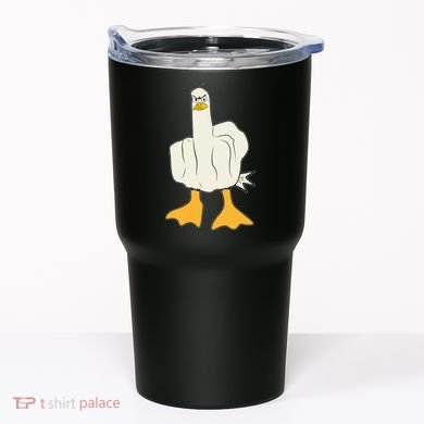 Funny Flipping The Bird Duck Tumbler
