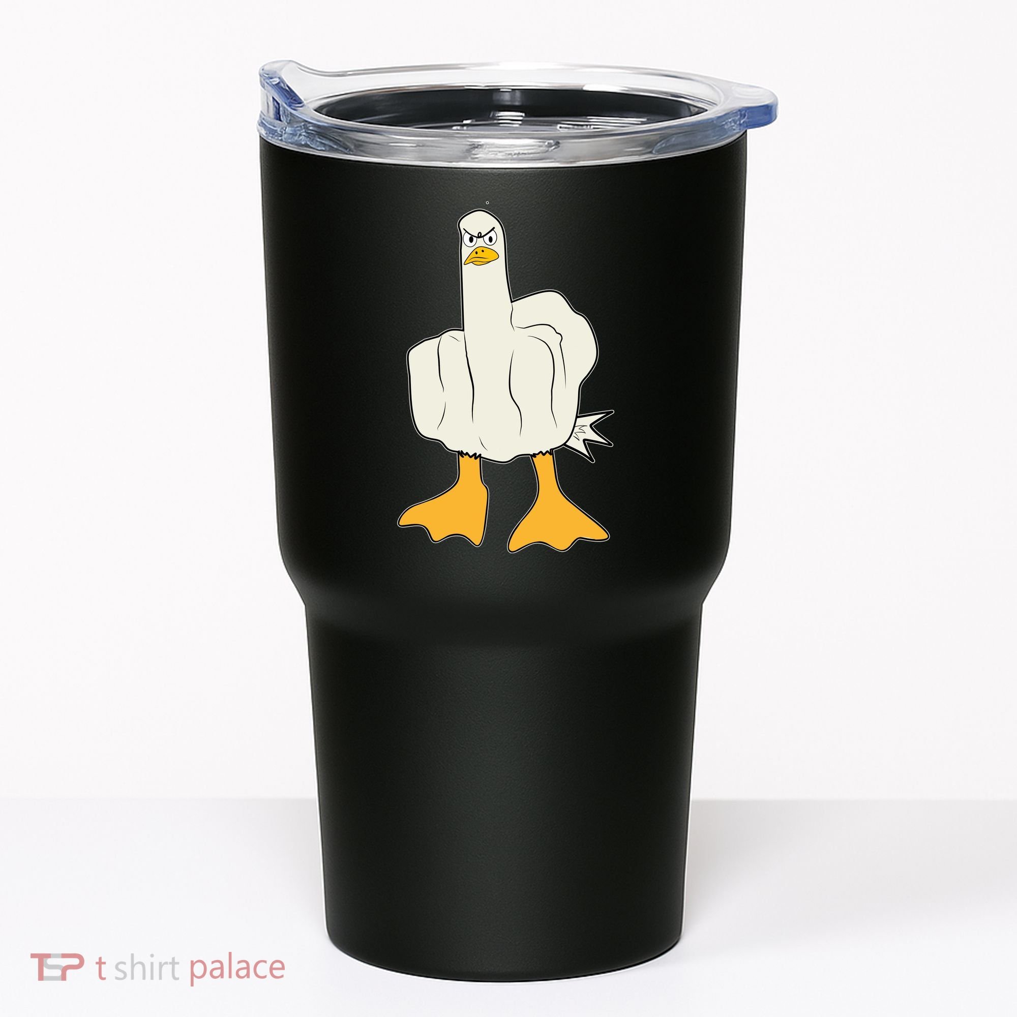 Funny Flipping The Bird Duck Tumbler