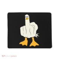 Funny Flipping The Bird Duck Mousepad thumb 0