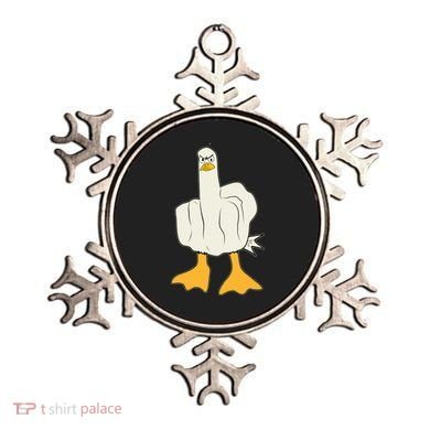 Funny Flipping The Bird Duck Ornament