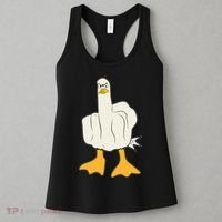 Funny Flipping The Bird Duck Women's Tank Top thumb 3