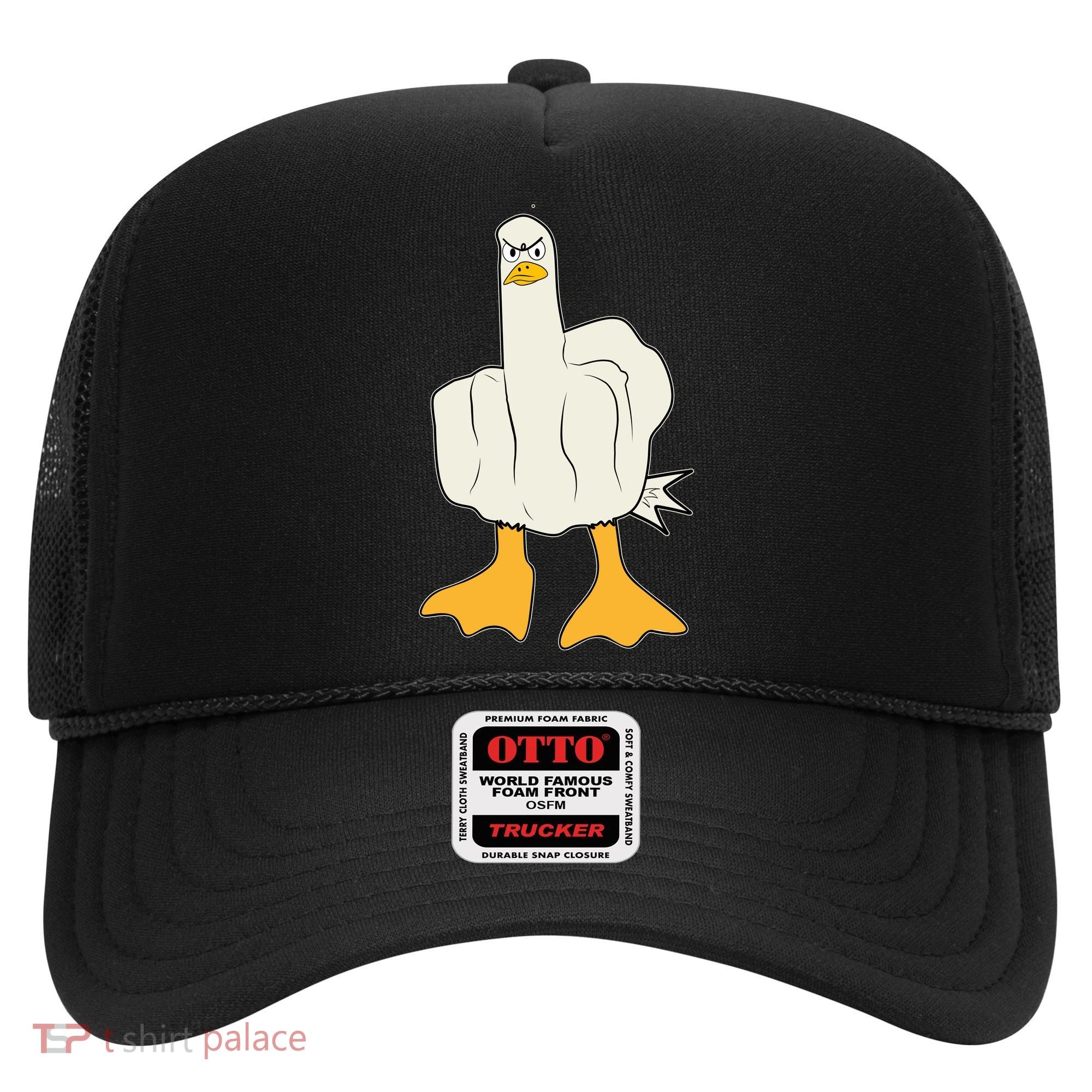 Funny Flipping The Bird Duck Hat