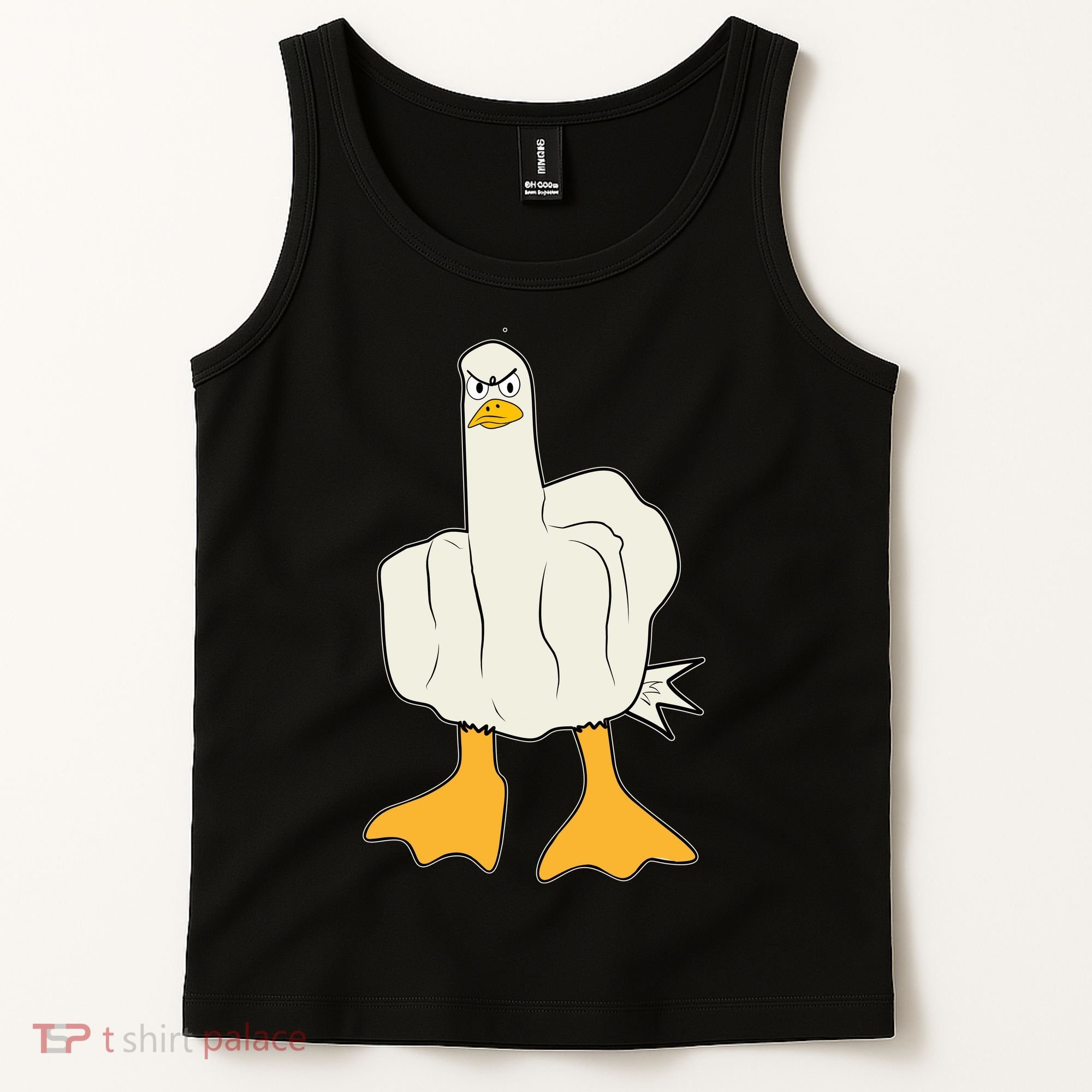 Funny Flipping The Bird Duck Tank Top