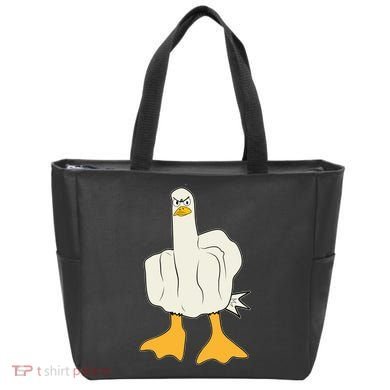 Funny Flipping The Bird Duck Tote Bag