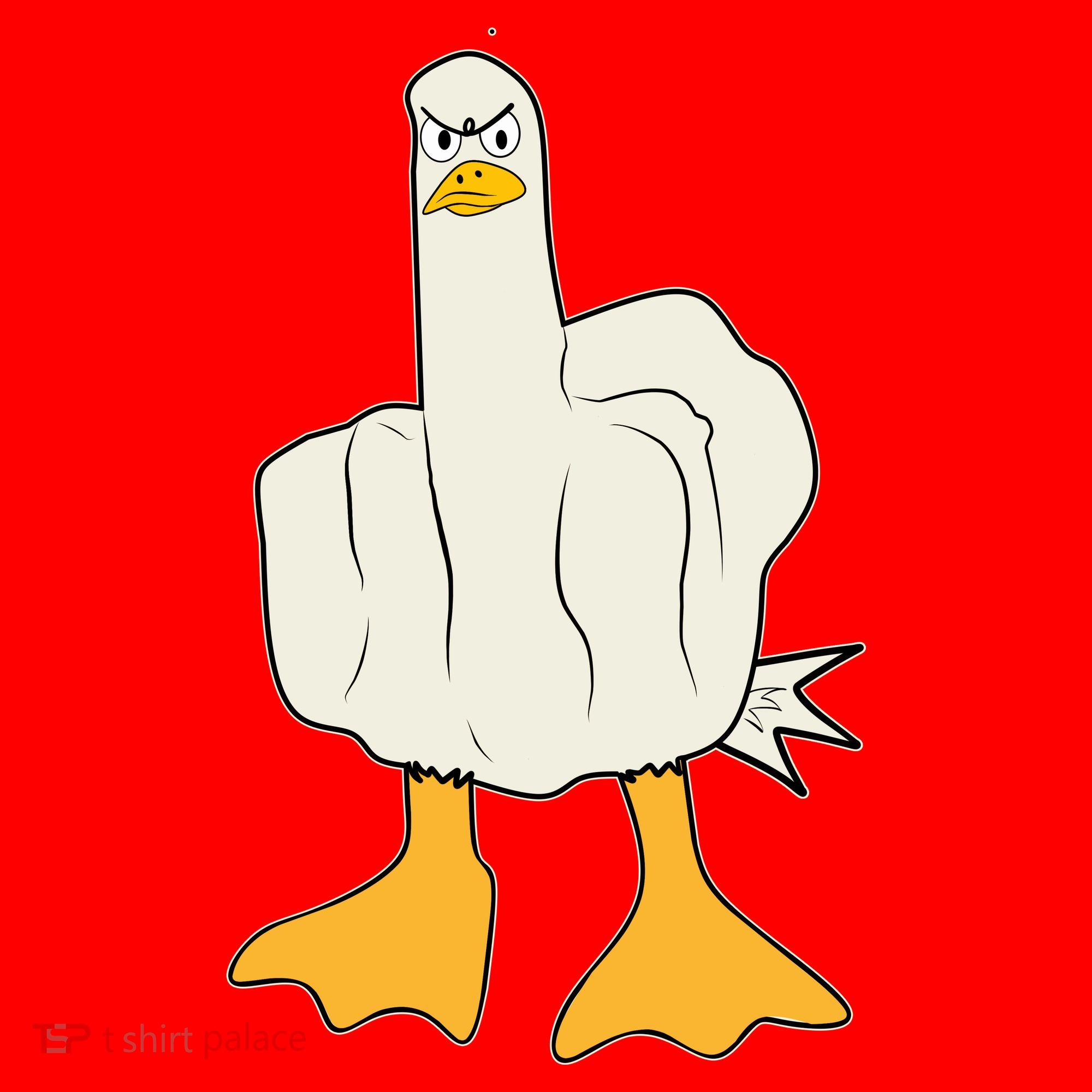 Funny Flipping The Bird Duck Santa Hat