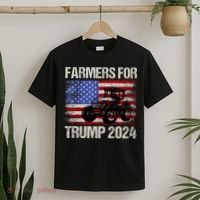 Farmers For Trump 2024 American Election Pro Trump Farmers T-Shirt thumb 2