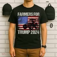 Farmers For Trump 2024 American Election Pro Trump Farmers T-Shirt thumb 6