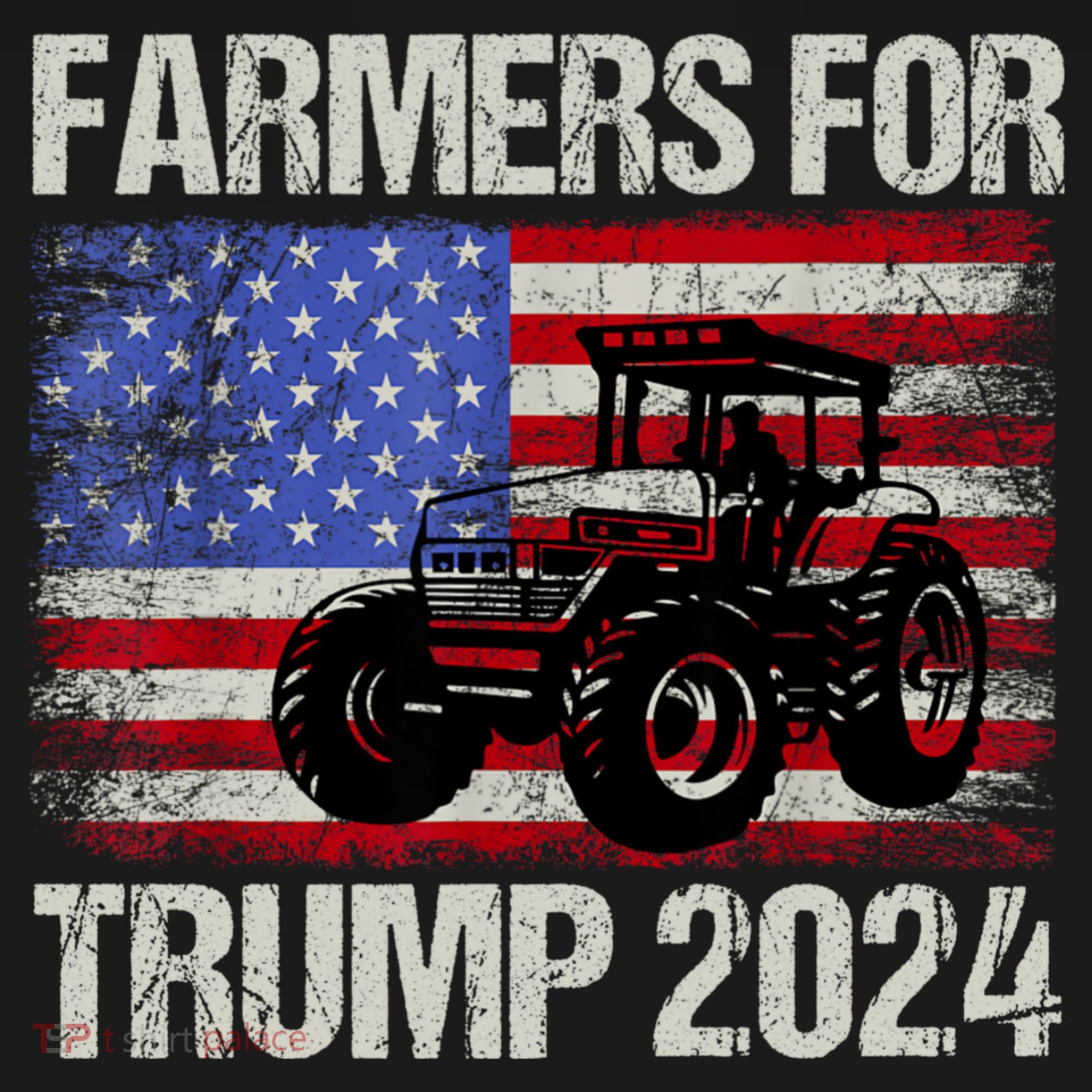 Farmers For Trump 2024 American Election Pro Trump Farmers T-Shirt