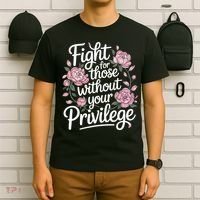 Fight For Those Without Your Privilege ' Women Resist Floral  T-Shirt thumb 6