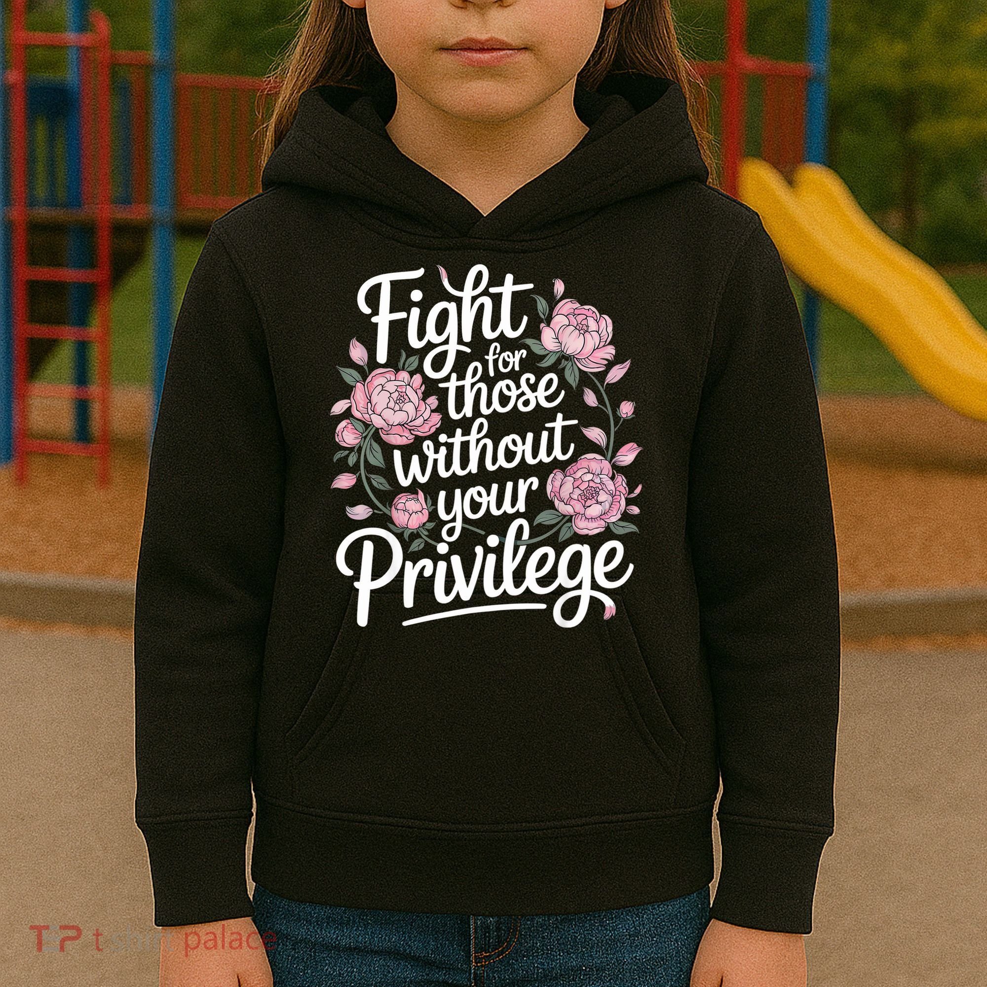 Fight For Those Without Your Privilege ' Women Resist Floral  Kids Hoodie