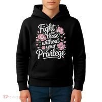 Fight For Those Without Your Privilege ' Women Resist Floral  Kids Hoodie thumb 4