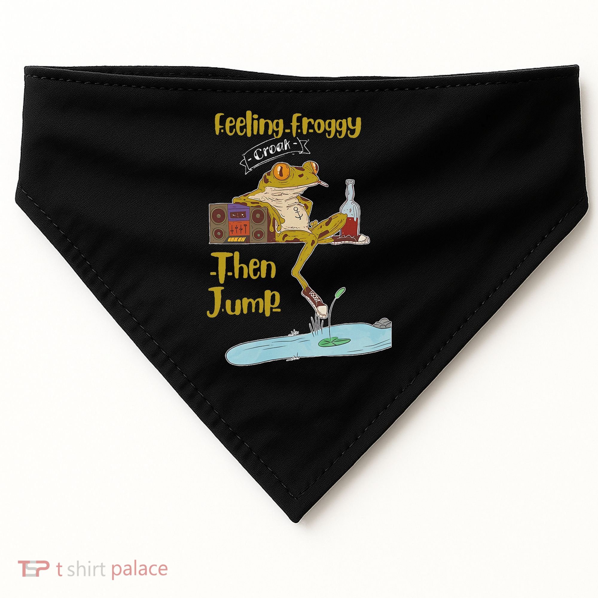 Feeling Froggy Then Jump Frog Apparel USA-Made Doggie Bandana