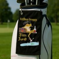 Feeling Froggy Then Jump Frog Apparel Golf Towel thumb 2
