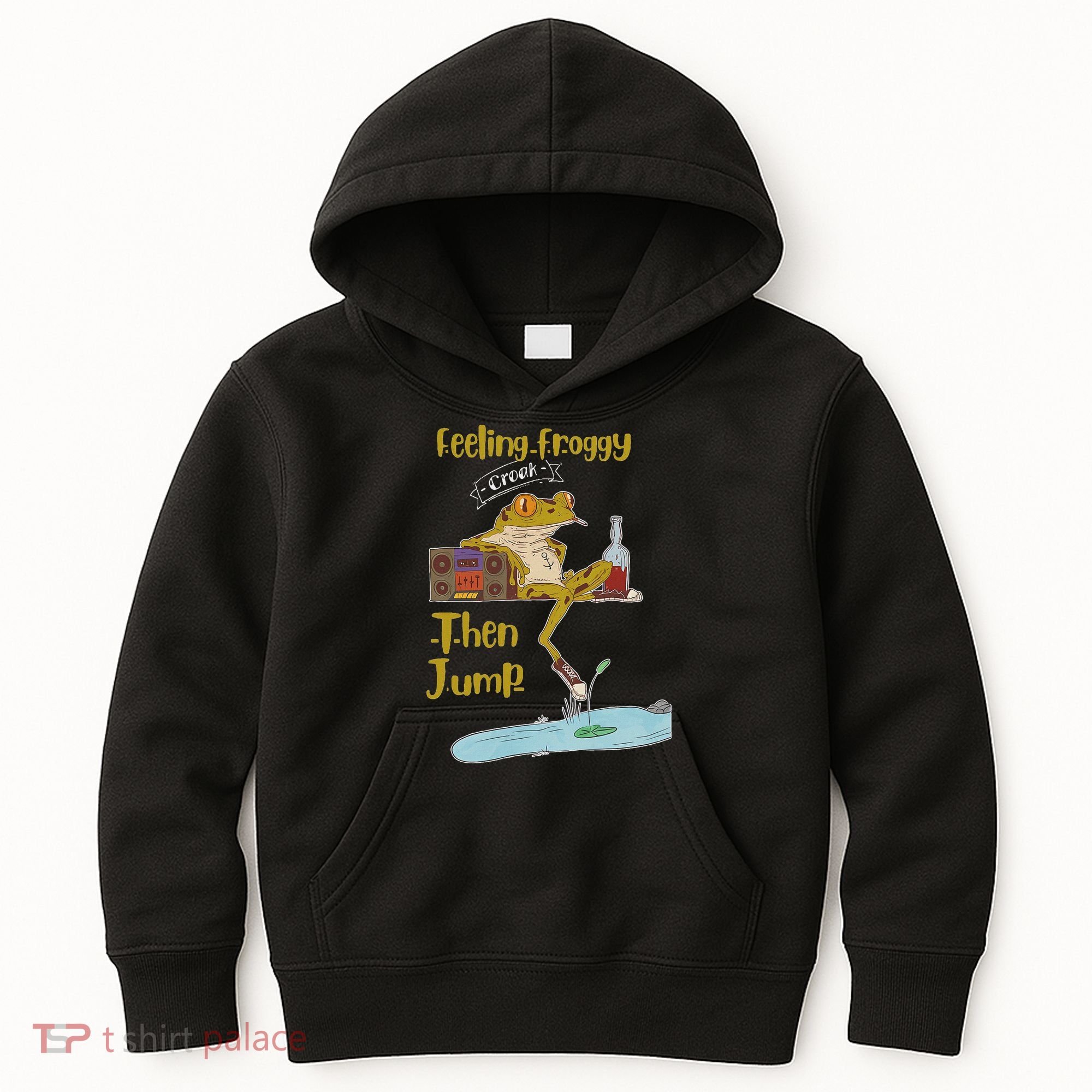 Feeling Froggy Then Jump Frog Apparel Kids Hoodie