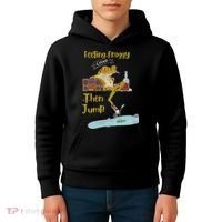 Feeling Froggy Then Jump Frog Apparel Kids Hoodie thumb 4