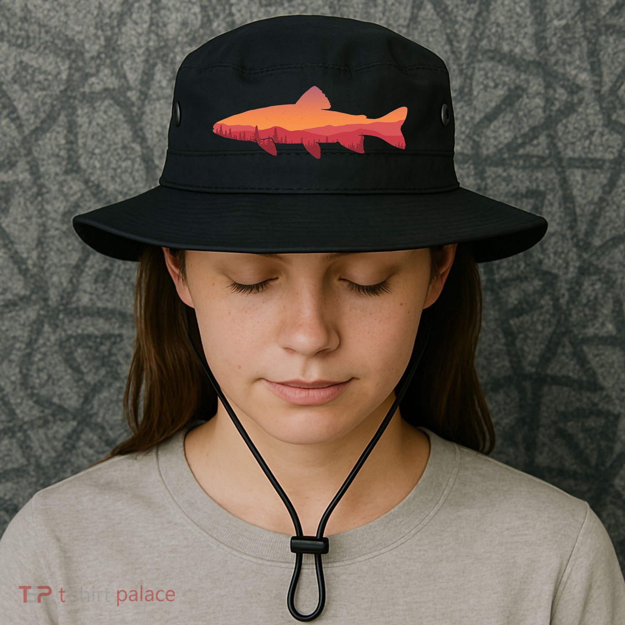 Fly Fishing , Trout Fishing Tee, Fishing Lover Bucket Hat