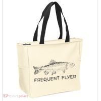 Frequent Flyer Trout Fishing Fly Fishing Tote Bag thumb 2