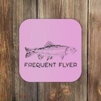 Frequent Flyer Trout Fishing Fly Fishing Coaster thumb 0