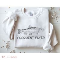 Frequent Flyer Trout Fishing Fly Fishing Sweatshirt thumb 2
