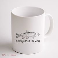 Frequent Flyer Trout Fishing Fly Fishing Coffee Mug thumb 1