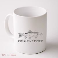 Frequent Flyer Trout Fishing Fly Fishing Coffee Mug thumb 0