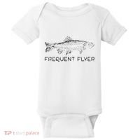 Frequent Flyer Trout Fishing Fly Fishing Baby Bodysuit thumb 0