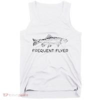 Frequent Flyer Trout Fishing Fly Fishing Tank Top thumb 0