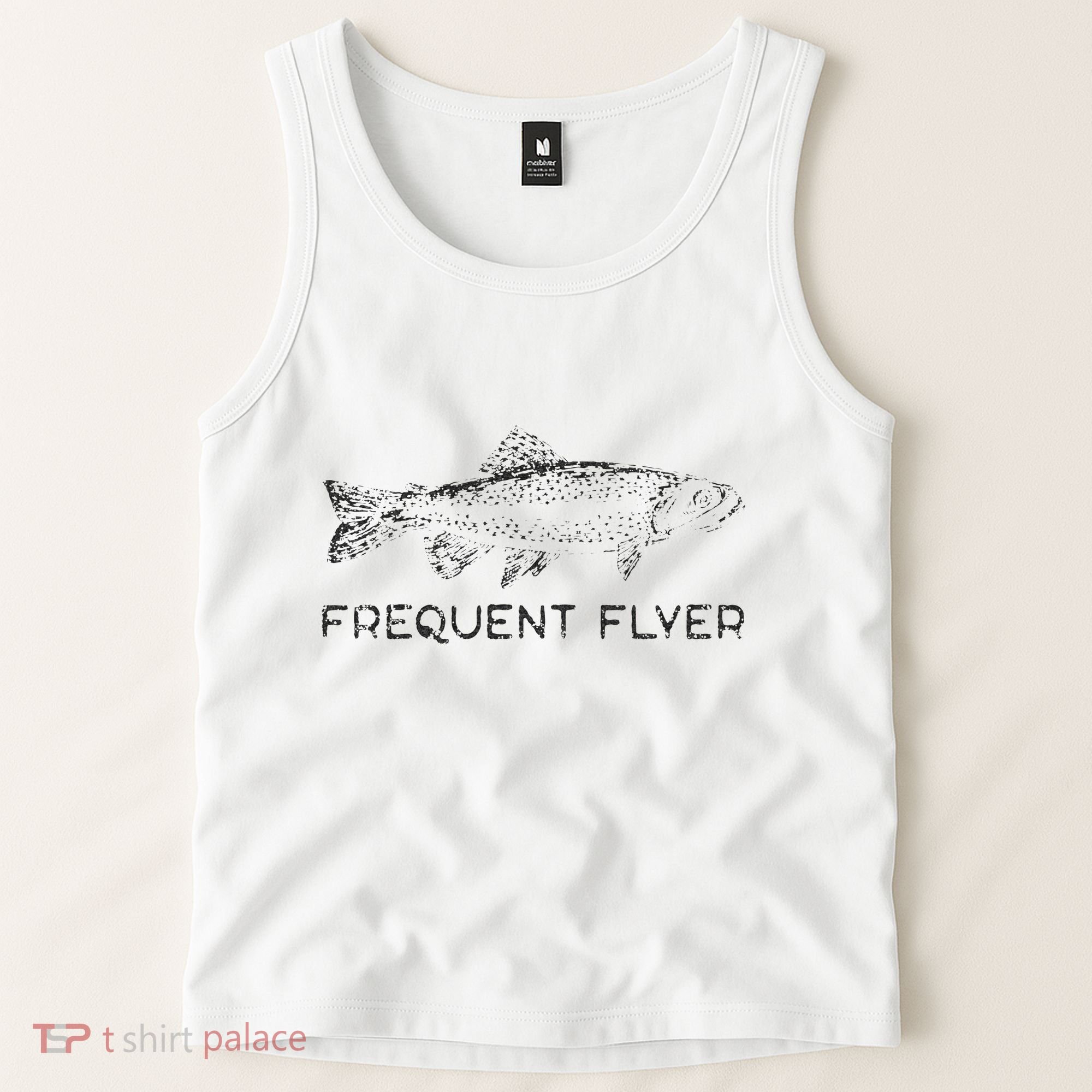 Frequent Flyer Trout Fishing Fly Fishing Tank Top