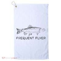 Frequent Flyer Trout Fishing Fly Fishing Golf Towel thumb 0