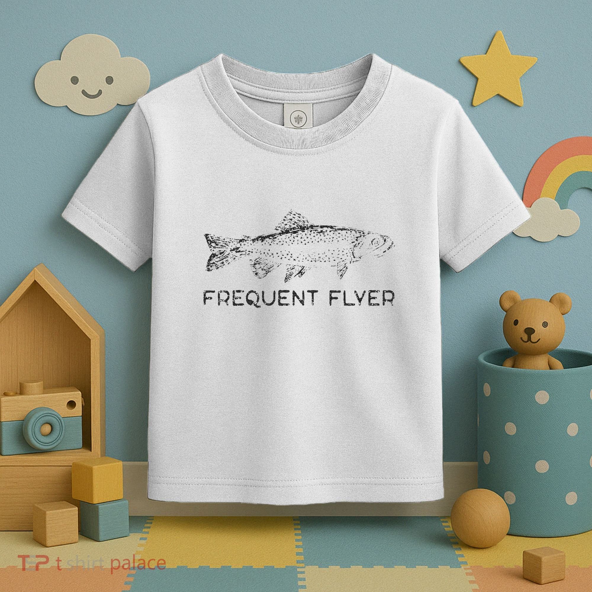 Frequent Flyer Trout Fishing Fly Fishing Toddler T-Shirt