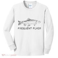 Frequent Flyer Trout Fishing Fly Fishing Kids Long Sleeve Shirt thumb 0