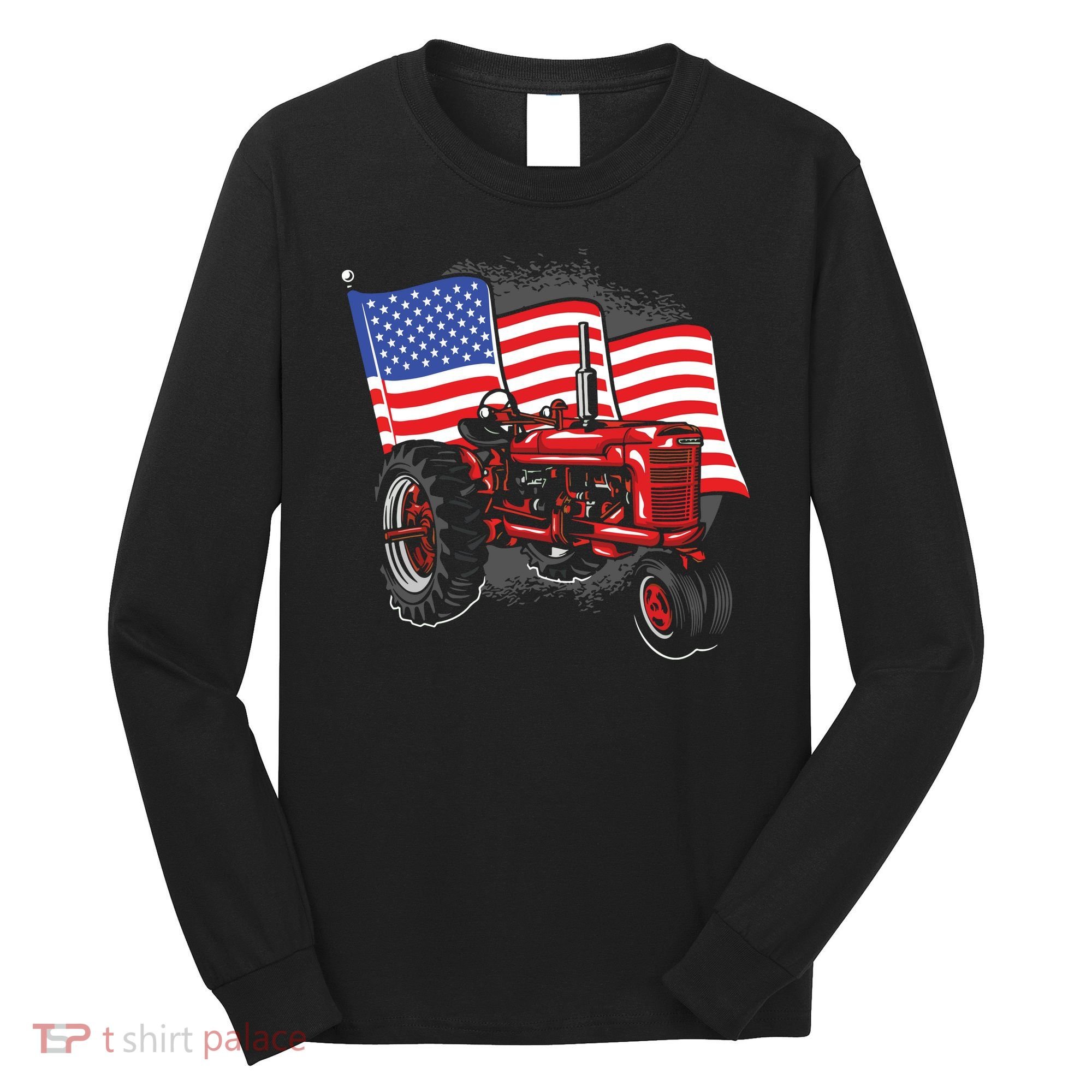 Farm Farmers Tractor Farming Truck Long Sleeve Shirt
