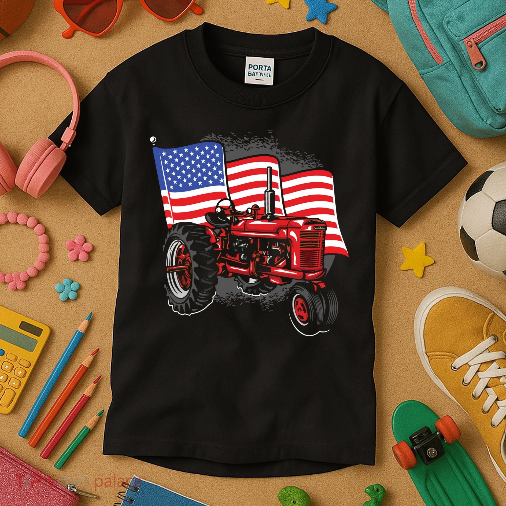 Farm Farmers Tractor Farming Truck Kids T-Shirt