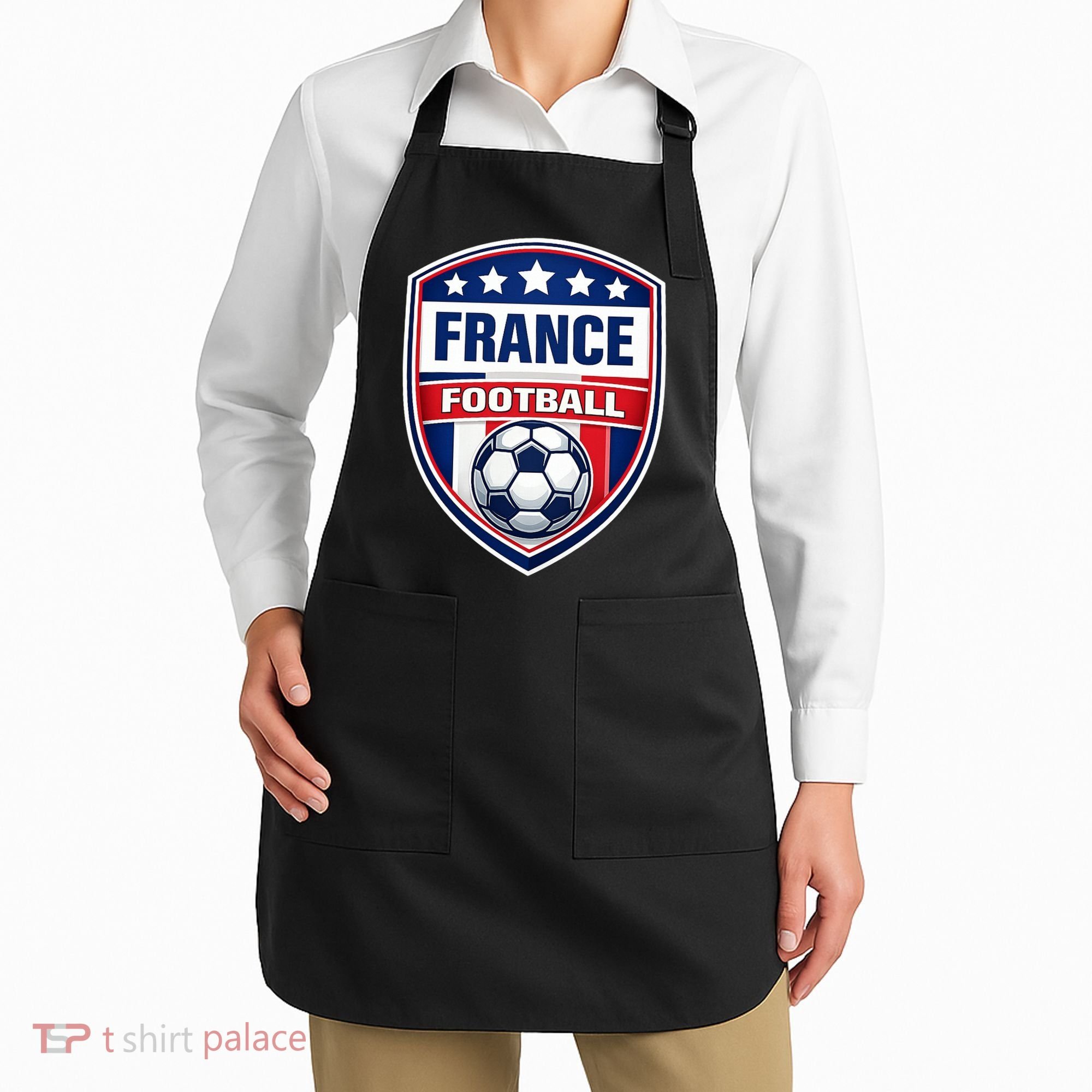 France Football Team Crest Soccer Badge Shield Apron