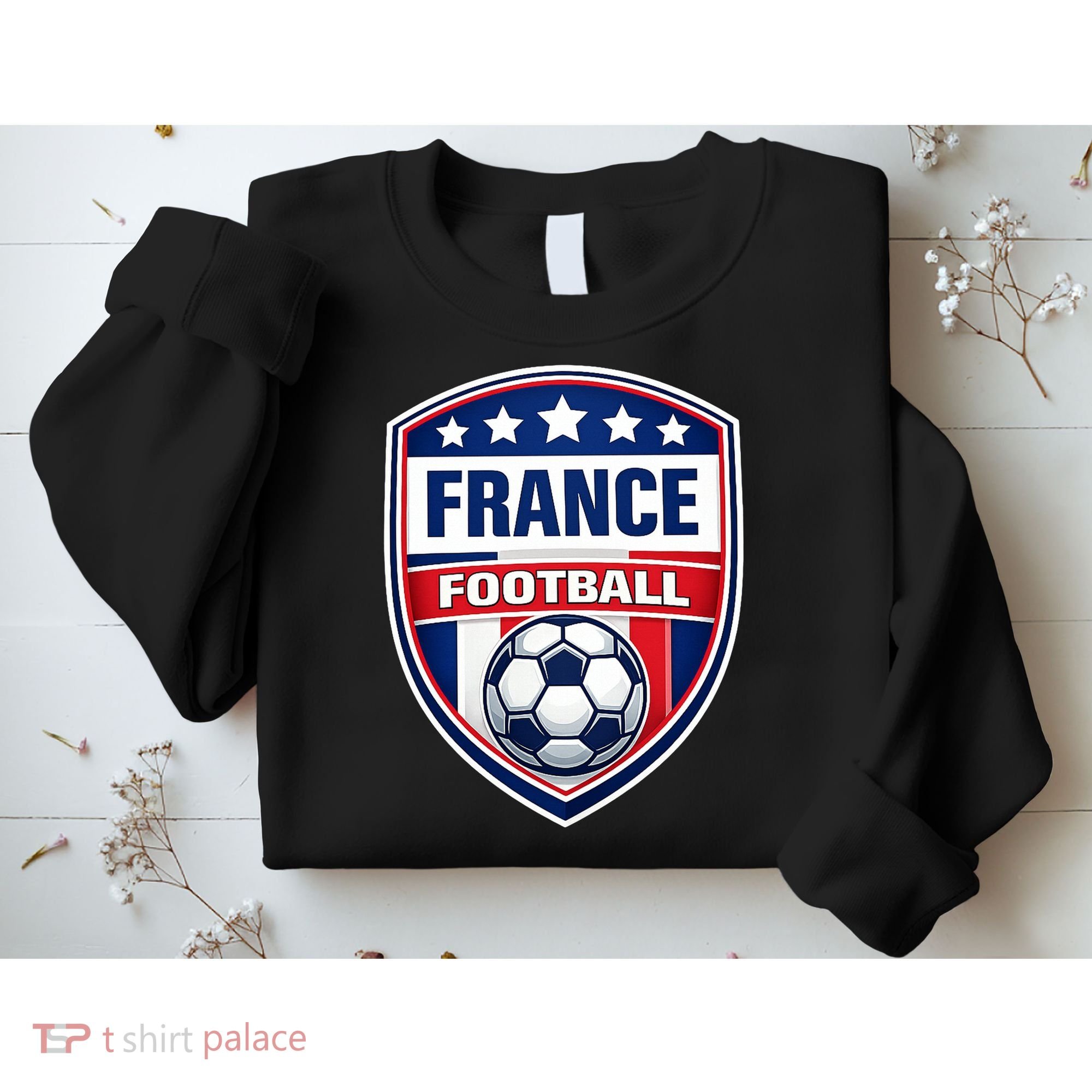 France Football Team Crest Soccer Badge Shield Sweatshirt
