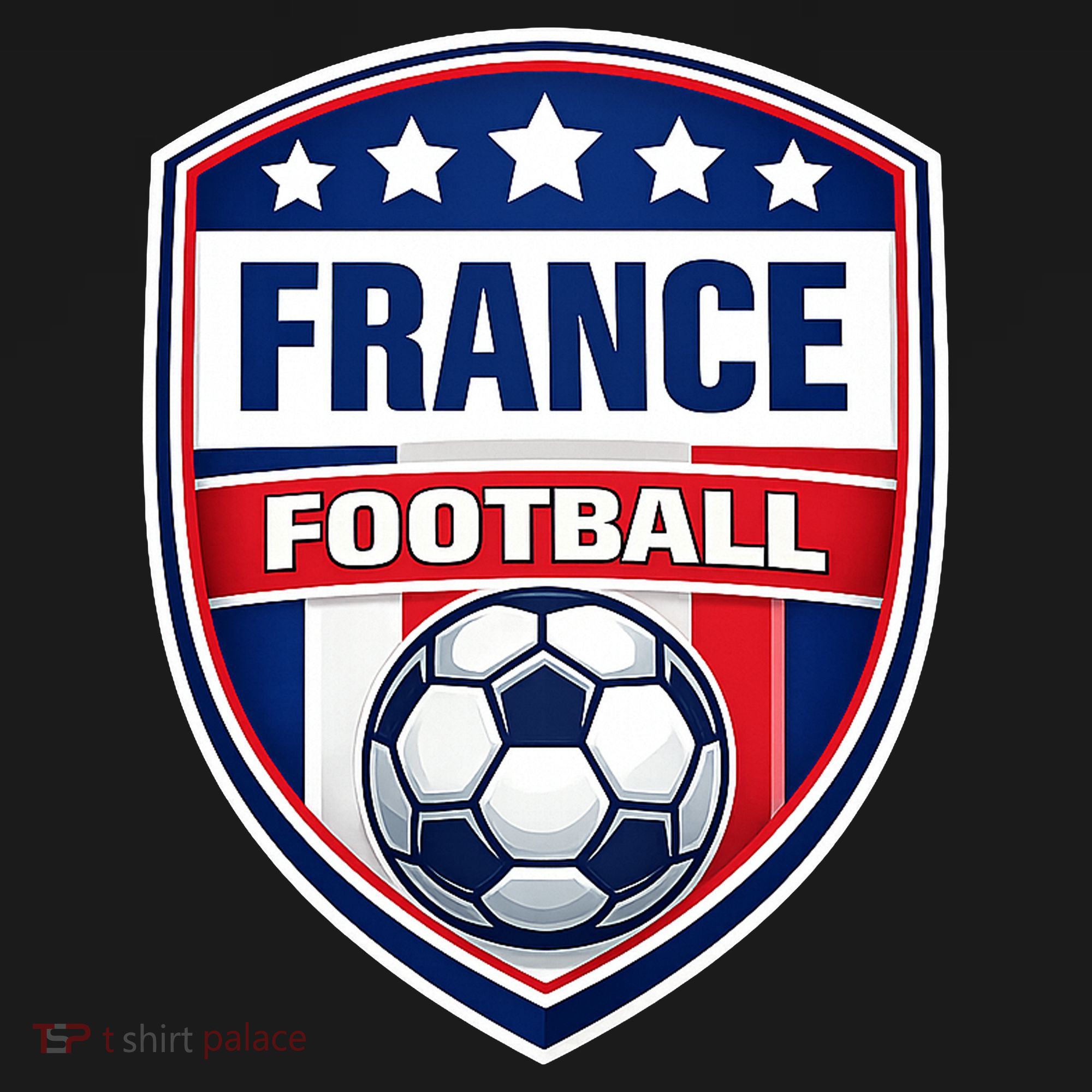 France Football Team Crest Soccer Badge Shield Sweatshirt