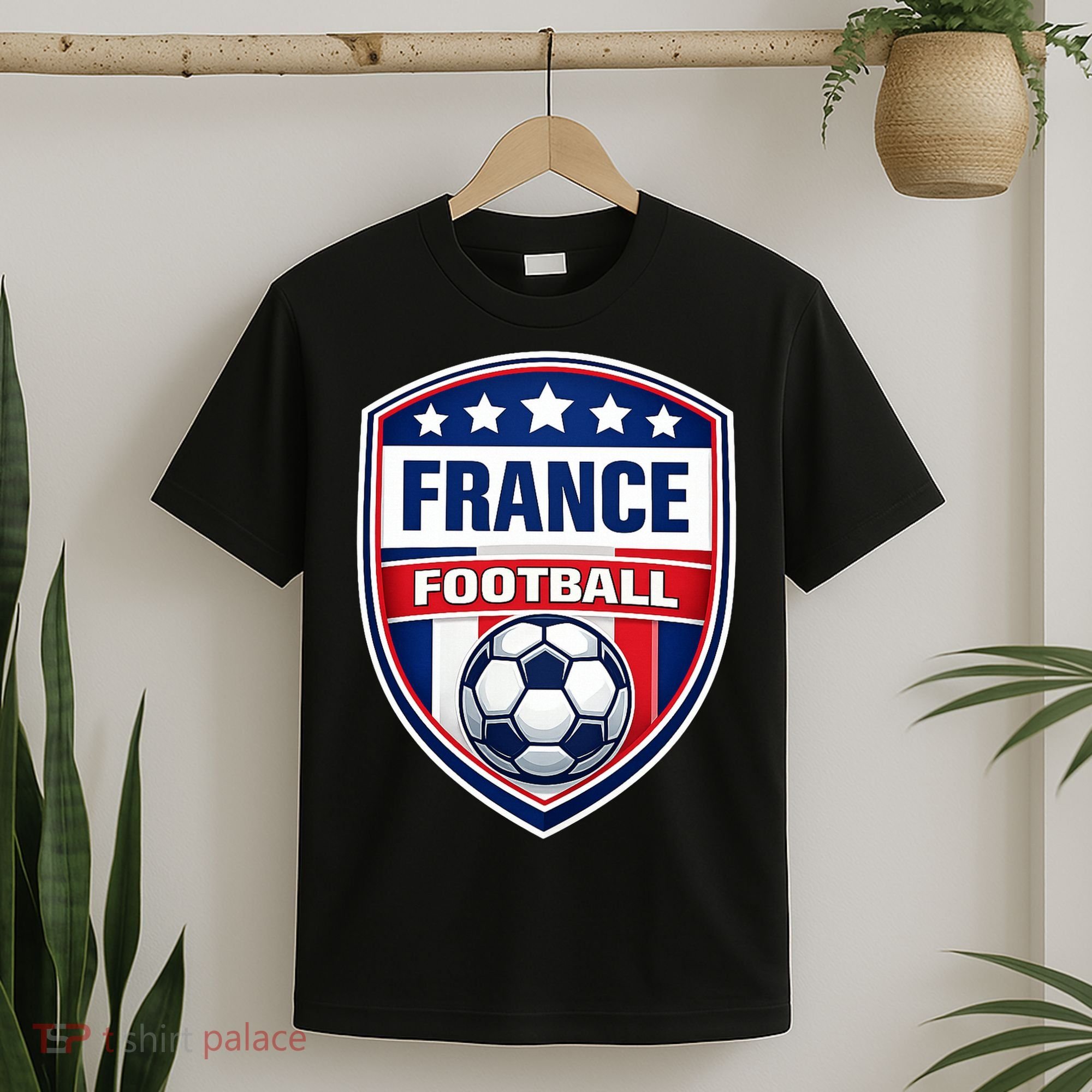 France Football Team Crest Soccer Badge Shield T-Shirt