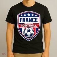 France Football Team Crest Soccer Badge Shield T-Shirt thumb 3