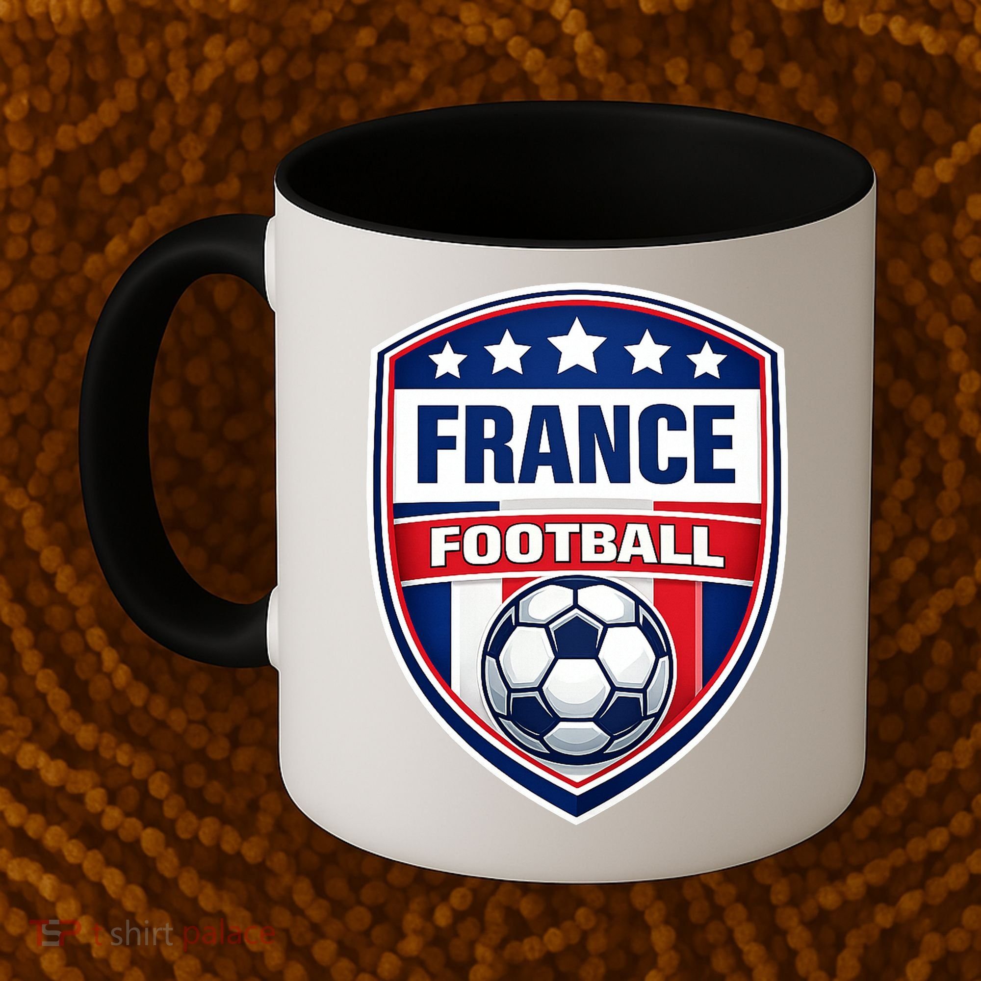 France Football Team Crest Soccer Badge Shield Coffee Mug