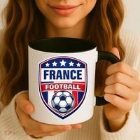 France Football Team Crest Soccer Badge Shield Coffee Mug thumb 3